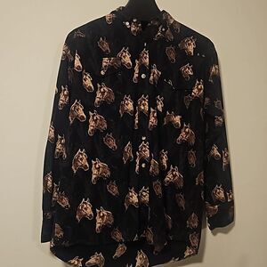 Moda tech men western short with horseback